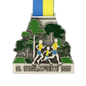 Custom made medal for Crosslaufserie 2020
