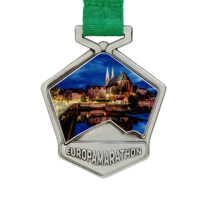 Custom made medal for Europa Marathon