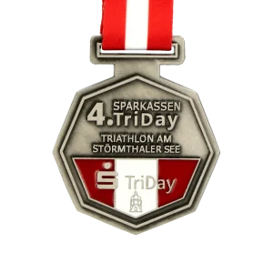 Custom made medal for Störmthaler Triathlon 2019