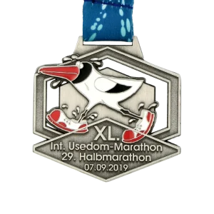 Custom made medal for Usedom-Marathon