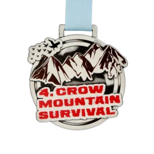 Custom made medal for 4. Crow Mountain Survival
