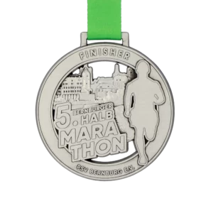 Custom made medal for Bernburger Half Marathon