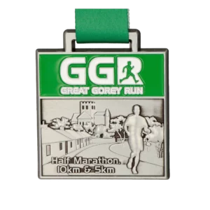 Custom made medal for Great Gorey Run