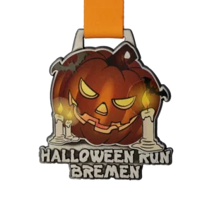 Custom made medal for Halloween Lauf