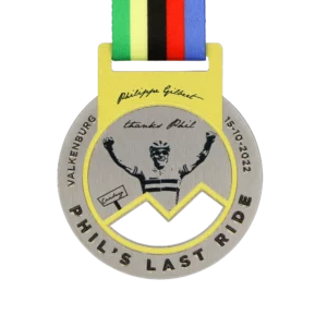 Custom made medal for Phil’s Last Ride