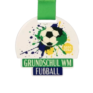 Custom made medal for Grundschul WM Fussball