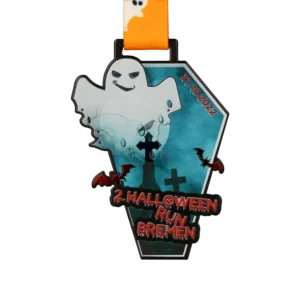 Custom made medal for Halloween Run Bremen 2022