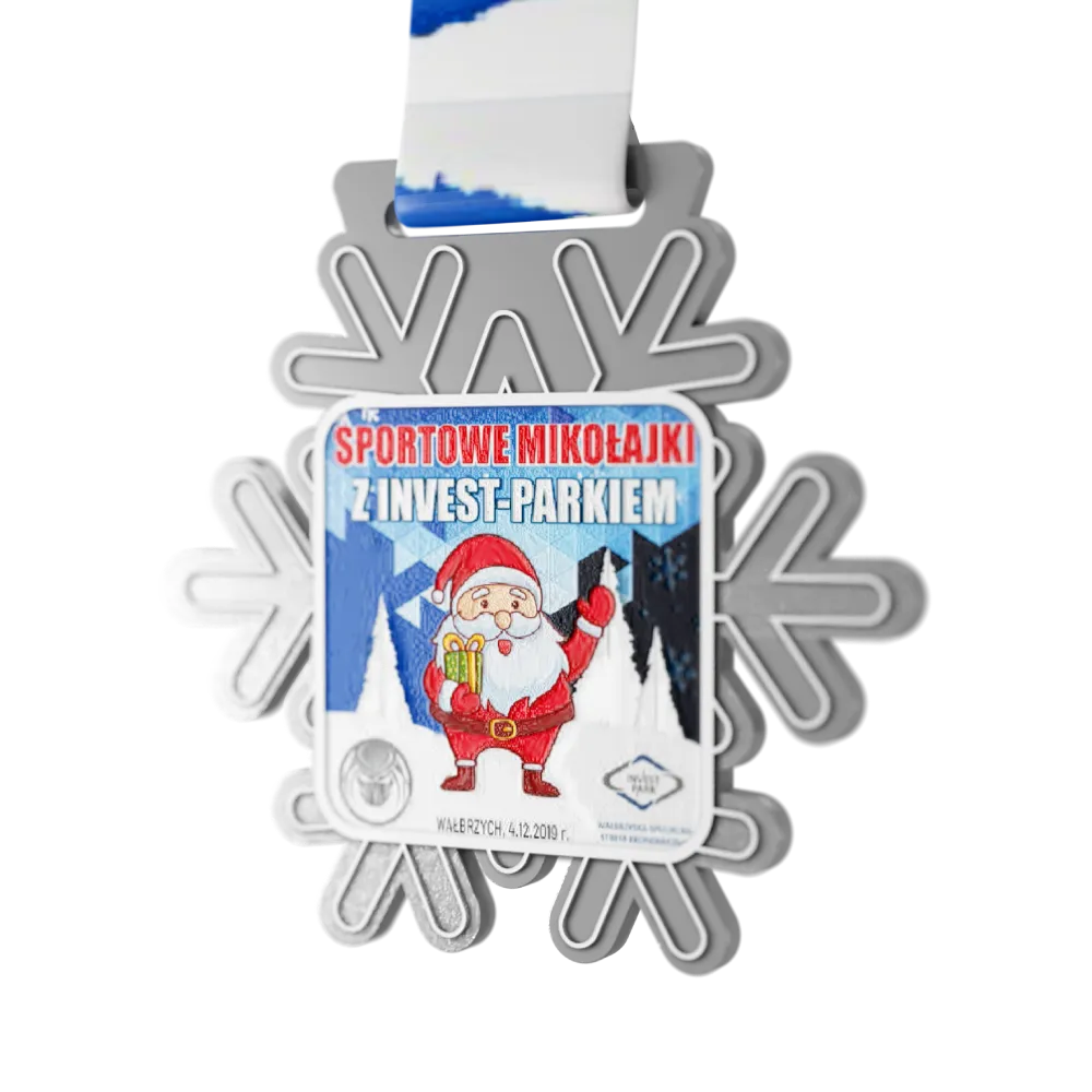 Christmas run with invest park medal