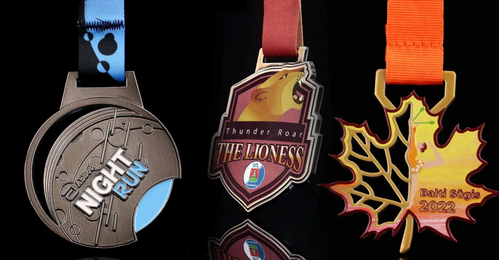 Three custom made medals made by Winmed
