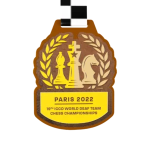 Custom made medal for Paris Chess Championships 2022