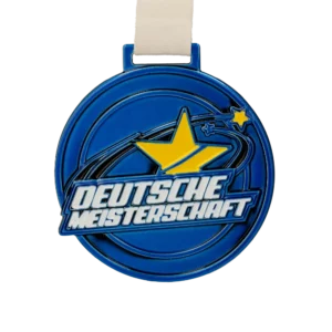 Custom made medal for Deutsche Meisterschaft — Blue
