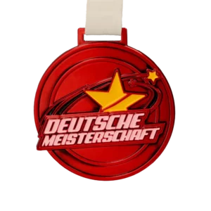 Custom made medal for Deutsche Meisterschaft — Red