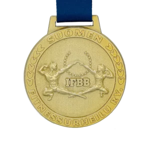 Custom made medal for IFBB Fitnessurheilu Ry
