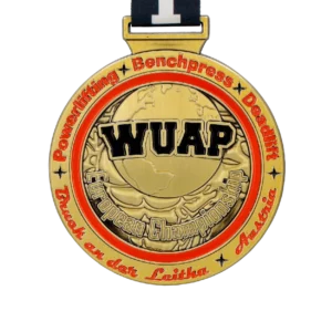 Custom made medal for WUAP European Championships 2022