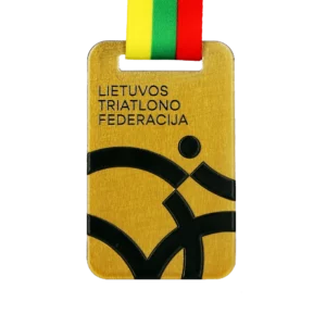 Custom made medal for Lithuanian Triathlon Federation