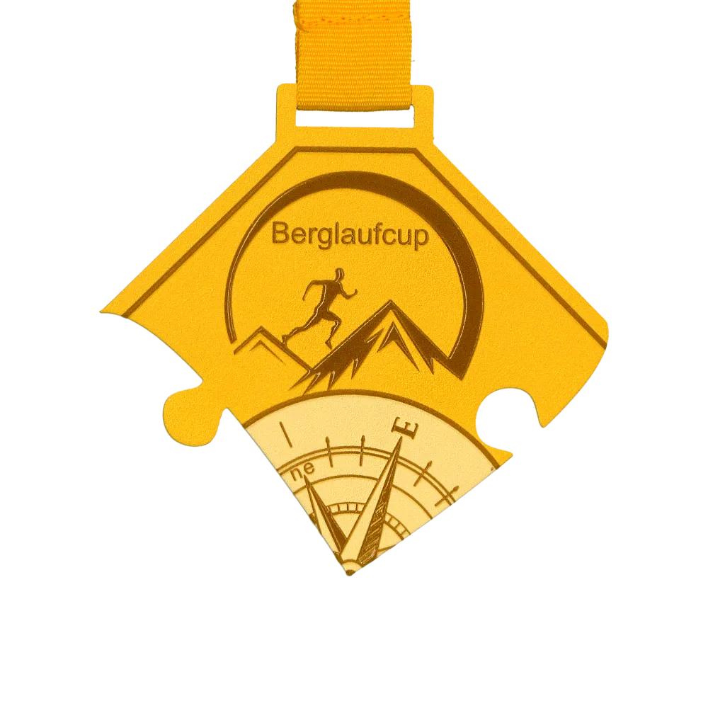 Colorful Puzzle-Shaped Medal