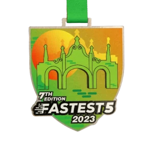 Custom made medal for Fastest5 2023