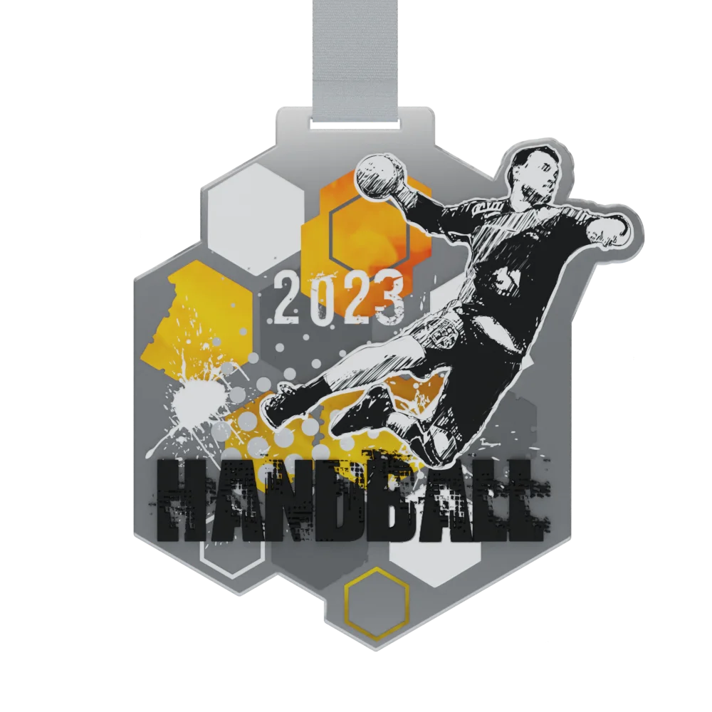 Handball League Medals made from steel