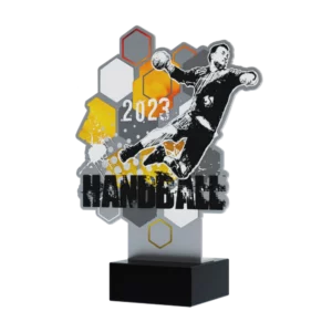 Handball League Awards made from metal and marble base
