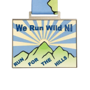 Custom made medal for Run for the Hills