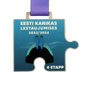 Custom made medal for Estonian Cup – Finswimming