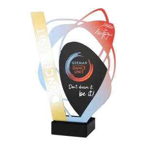 Custom made trophy for Geramn Dance Unit 2024