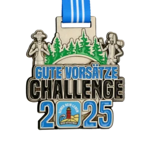 Custom made medal for Gute Vorsätze Challenge 2025