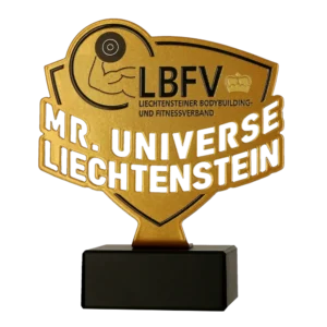 Custom made trophy for IFBB Liechtenstein