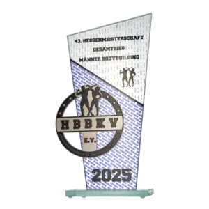 Custom made trophy for Hessischer Bodybuilding 2025